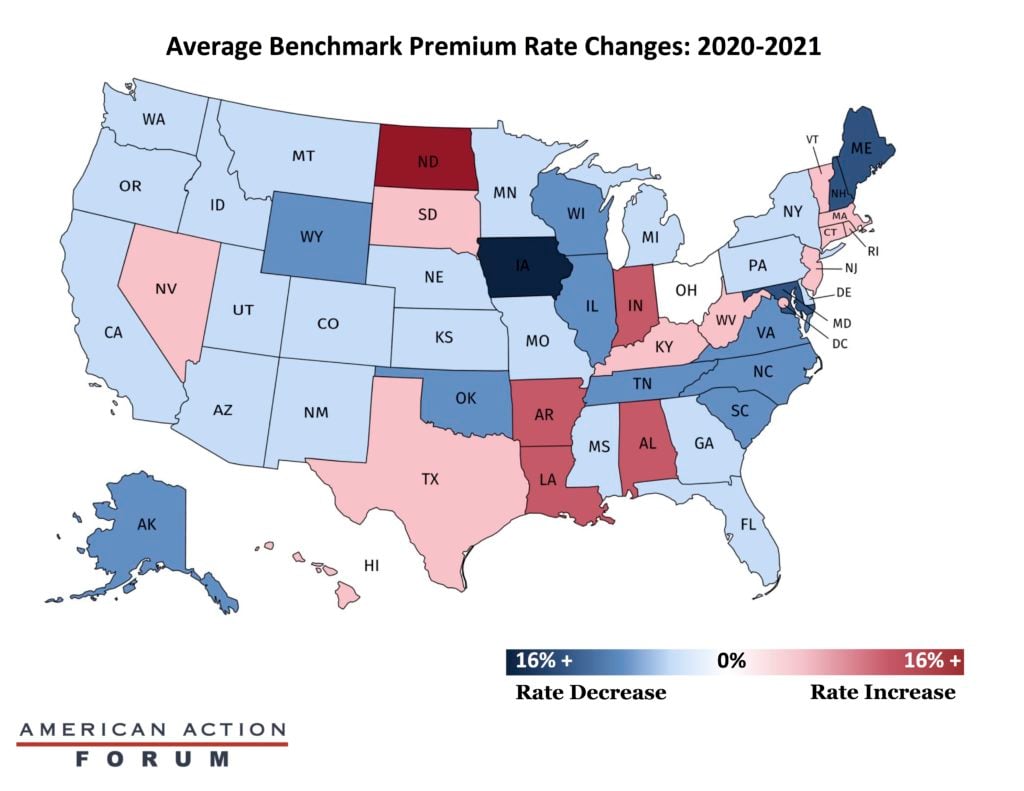 Average Benchmark Premiums by State